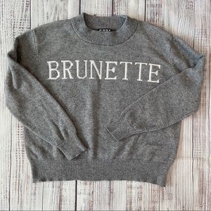 Poof BRUNETTE Gray Sweater.  Size Small.